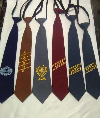 embroidery logo school tie