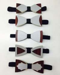 multi color wooden bow tie