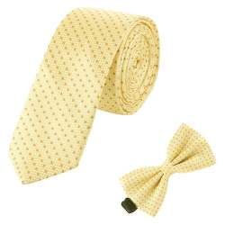 yellow dot tie and bow