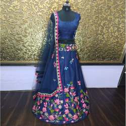 AB-178 blue lotus lehenga