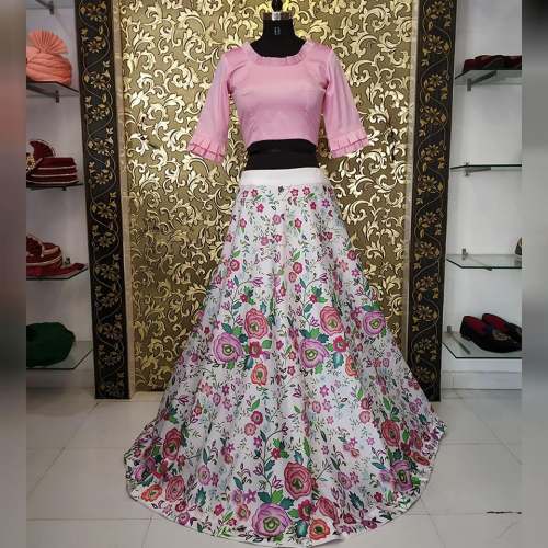 AB-203 white floral printed 