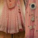 peach lehenga in georgette  thumb 1
