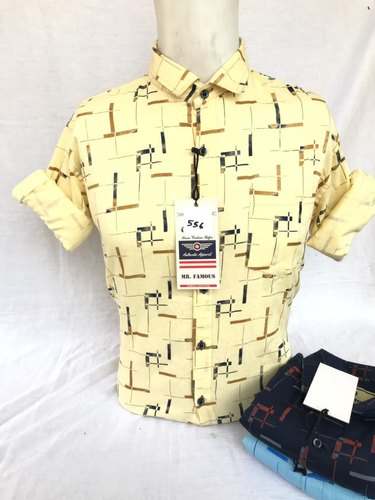 Box printed cotton shirt