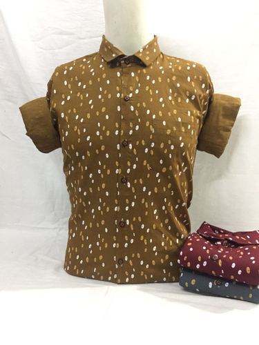Dotted printed formal shirt by Mahadev Dresses