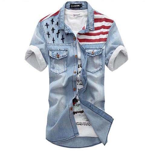 party wear denim shirt