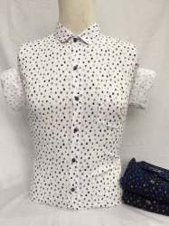 White dot print shirt