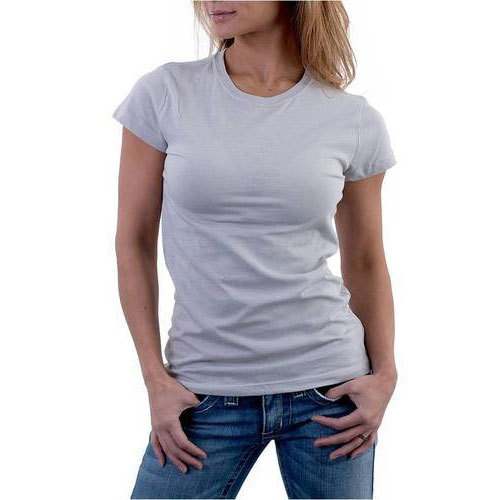 Ladies Round Neck Cotton T-Shirt