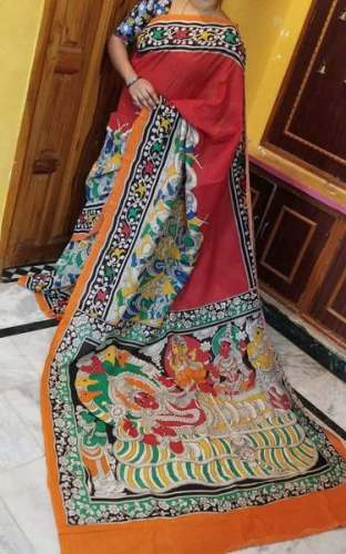 latest designer linen saree by Ashoks Collection