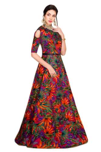 banglory satin silk gaun  by Zuhi Fashion