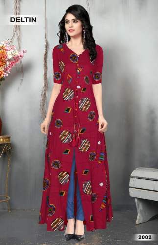 rayon material kurti  by Zuhi Fashion