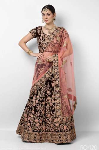 velvet lehenga choli