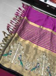 Anjali 1 cotton silk embroidery saree