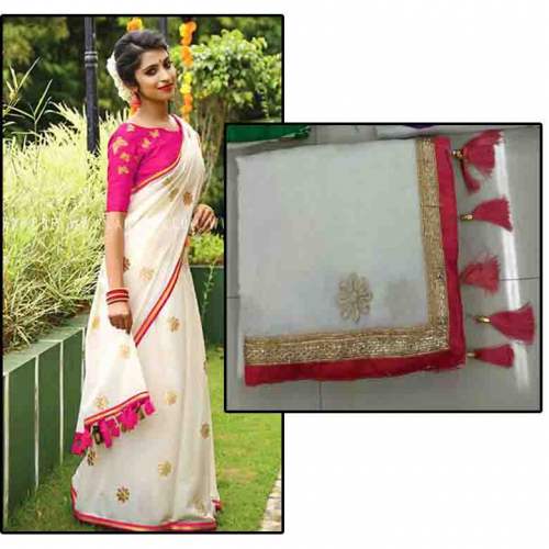 Fancy chanderi saree