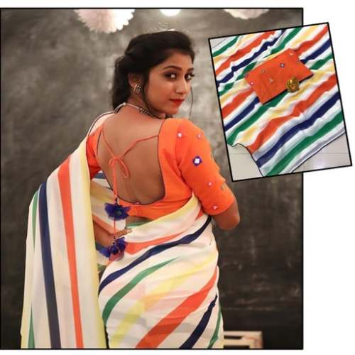 Krishna Piping Saree