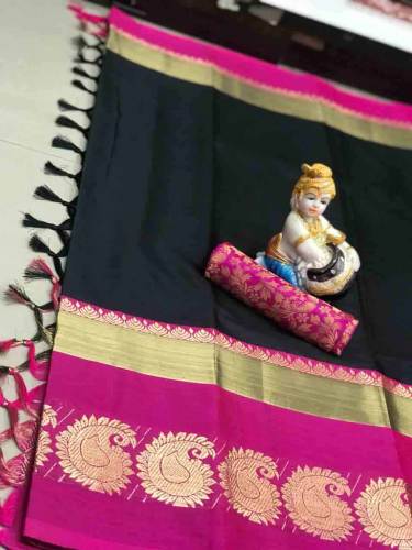 Mango cotton silk saree