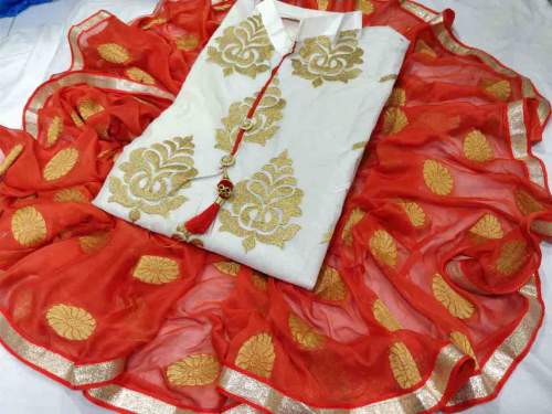 Sampurna  heavy chanderi suit
