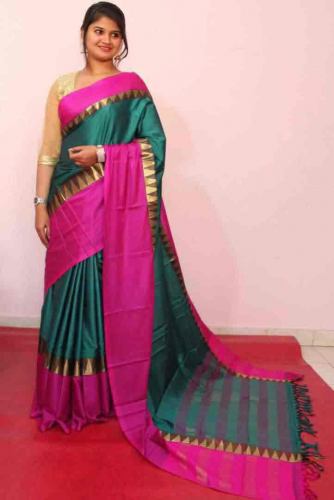 Temple border saree