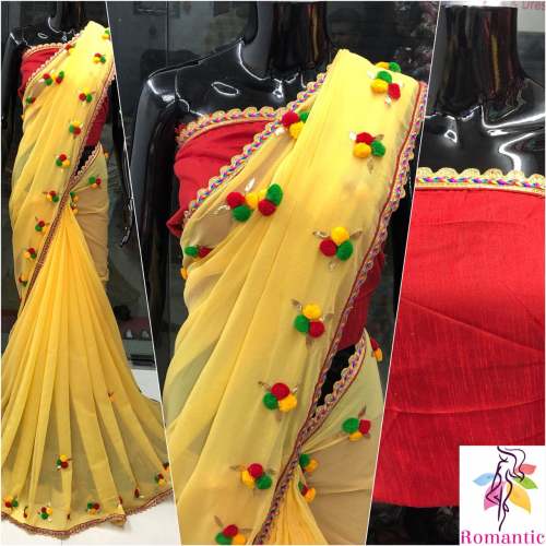 POM POM SAREE by She Can Shop