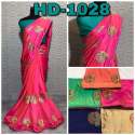 Embroidery Work With Piping saree