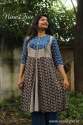 geometric-print-cotton-blue-brown-a-line-kurti