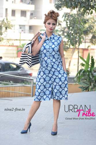Geometric Print Knee Length Jumpsuit