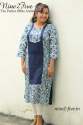 Nine2Five  Cotton Navy Blue  Straight Fit Kurti