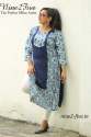 Nine2Five  Cotton Navy Blue  Straight Fit Kurti thumb 1