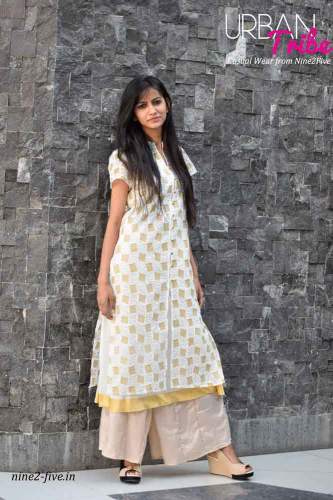 Nine2Five   Cotton With Inner Net Jacket Kurti by MSL Apparels Pvt Ltd