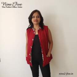 Nine2Five Maroon Cotton  Pocket Reversible Jacket