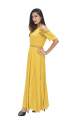 Nine2Five Mustard Cold Shoulder Floor Length Dress thumb 1