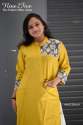 Nine2Five Mustard Color Cotton  Pocket  Kurti thumb 1