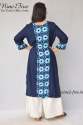 Nine2Five Navy Blue Printed  Rayon Cotton Kurti thumb 1