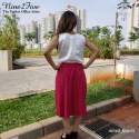 Nine2Five White Satin Pleated Top thumb 1