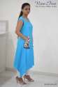 Sky Blue Rayon Cotton C- Cut Pocket Kurti. thumb 2