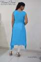 Sky Blue Rayon Cotton C- Cut Pocket Kurti. thumb 4