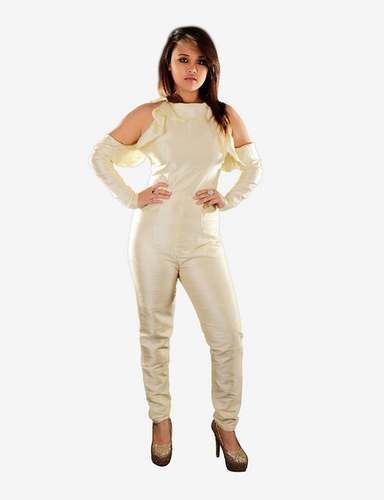 Off white Girls JumpSuit  by Godwit Khadi