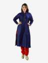 royal-blue-silk-long-kurti