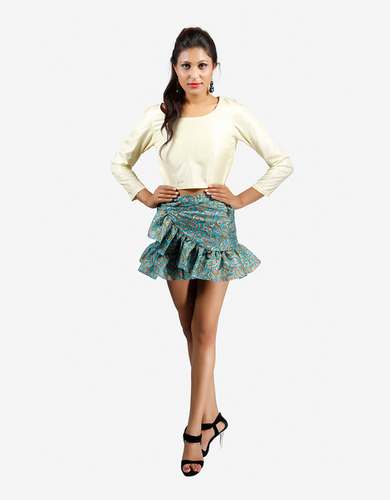 Stylish Short Wrap Around Skirt  by Godwit Khadi