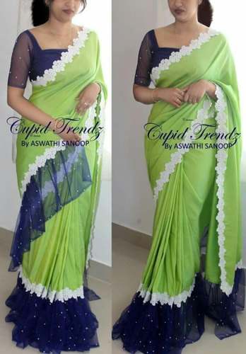 Exclusive Ruffle Saree  by Gayatri Family Shop