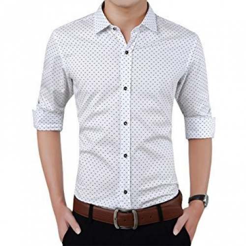 Dot print mens shirt