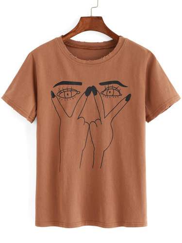 Ripped neck t shirt