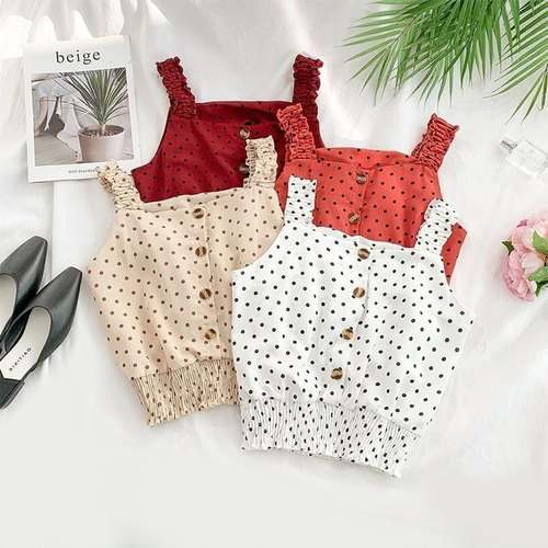 Designer Polka Dot Tank Tops by Saf Enterprises