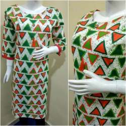 cotton straight printed kurti
