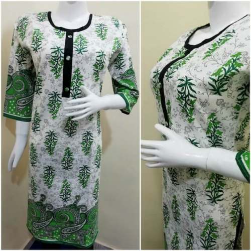 cotton1 printed kurti by Daulat Creation