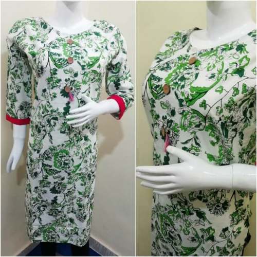 cotton3 printed kurti by Daulat Creation