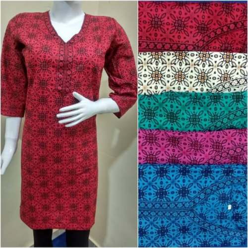   red cotton kurti