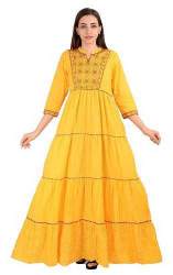Sunny Yellow Long Anarkali Kurti