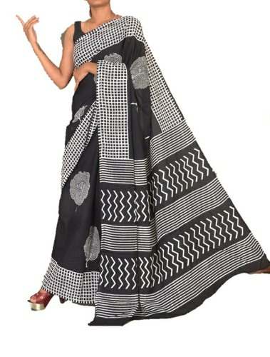 Fancy Printed Cotton Saree by Veer Handicrafts