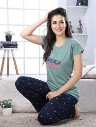 Fancy Ladies T shirt Paijama Set
