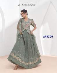 AASHIRWAD CREATION launch georgette fancy lace lehenga choli 